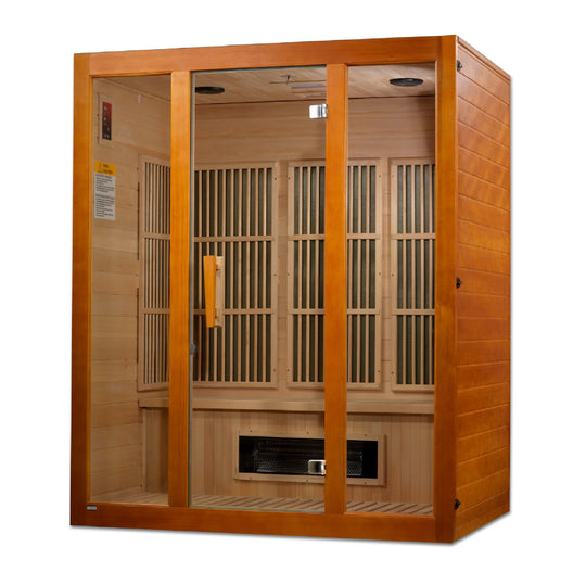 Maxxus Alpine 3 person Low EMF Far Infrared Sauna - Canadian Hemlock - Dual Tech (MX-J306-02S)