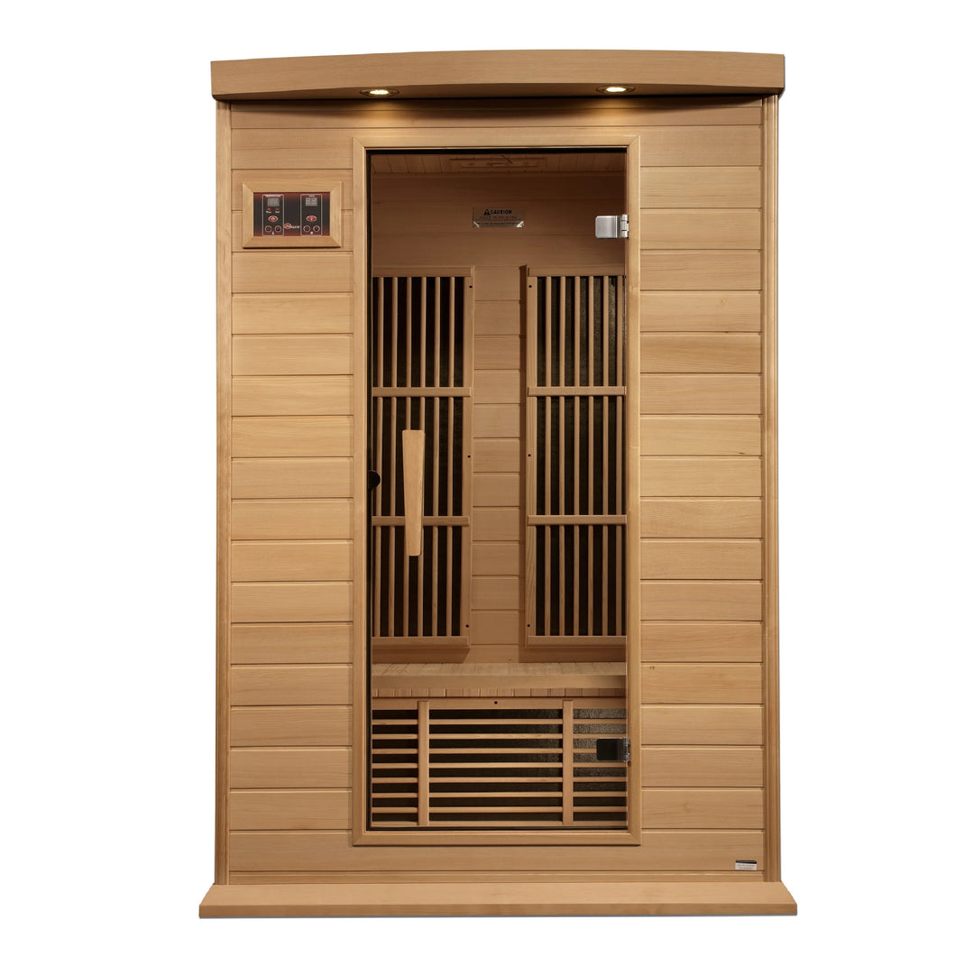 Maxxus 2 Person Near Zero EMF FAR Infrared Sauna – Canadian Hemlock (MX-K206-01-ZF)