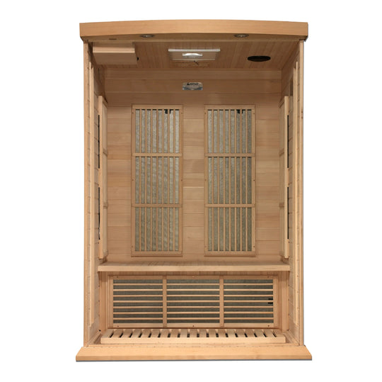 Maxxus 2 Person Near Zero EMF FAR Infrared Sauna – Canadian Hemlock (MX-K206-01-ZF)