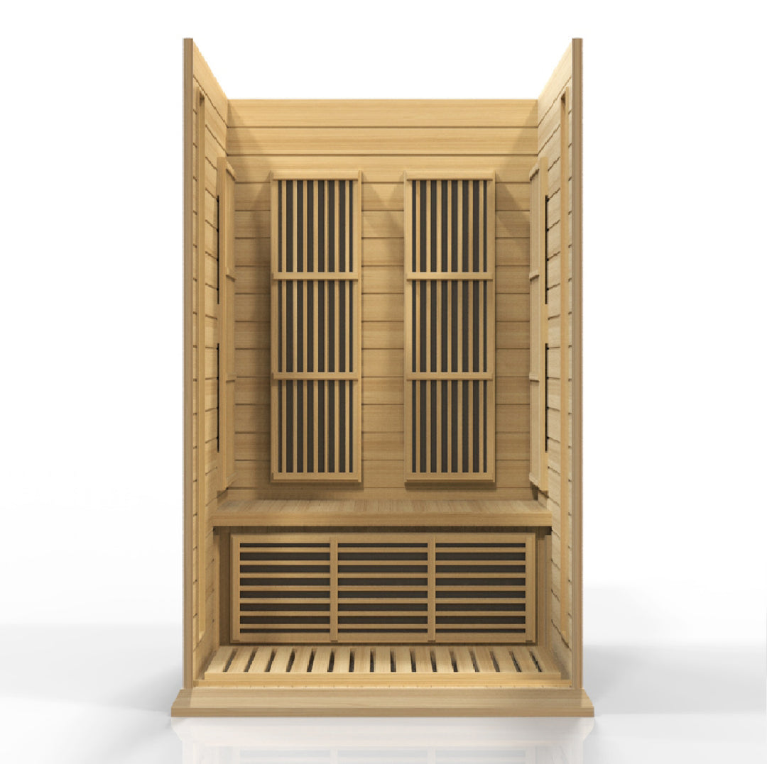 Maxxus 2 Person Near Zero EMF FAR Infrared Sauna – Canadian Hemlock (MX-K206-01-ZF)