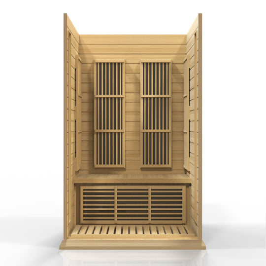 Maxxus 2 Person Near Zero EMF FAR Infrared Sauna – Canadian Hemlock (MX-K206-01-ZF)