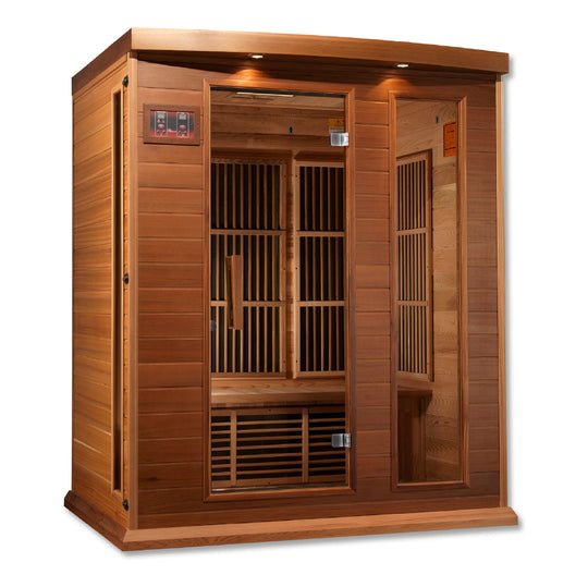 Maxxus 3 Person Low EMF Far Infrared Sauna 3 Person - Canadian Red Cedar (MX-K306-01-CED)
