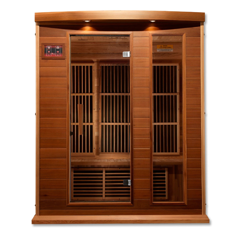 Maxxus 3 Person Low EMF Far Infrared Sauna 3 Person - Canadian Red Cedar (MX-K306-01-CED)