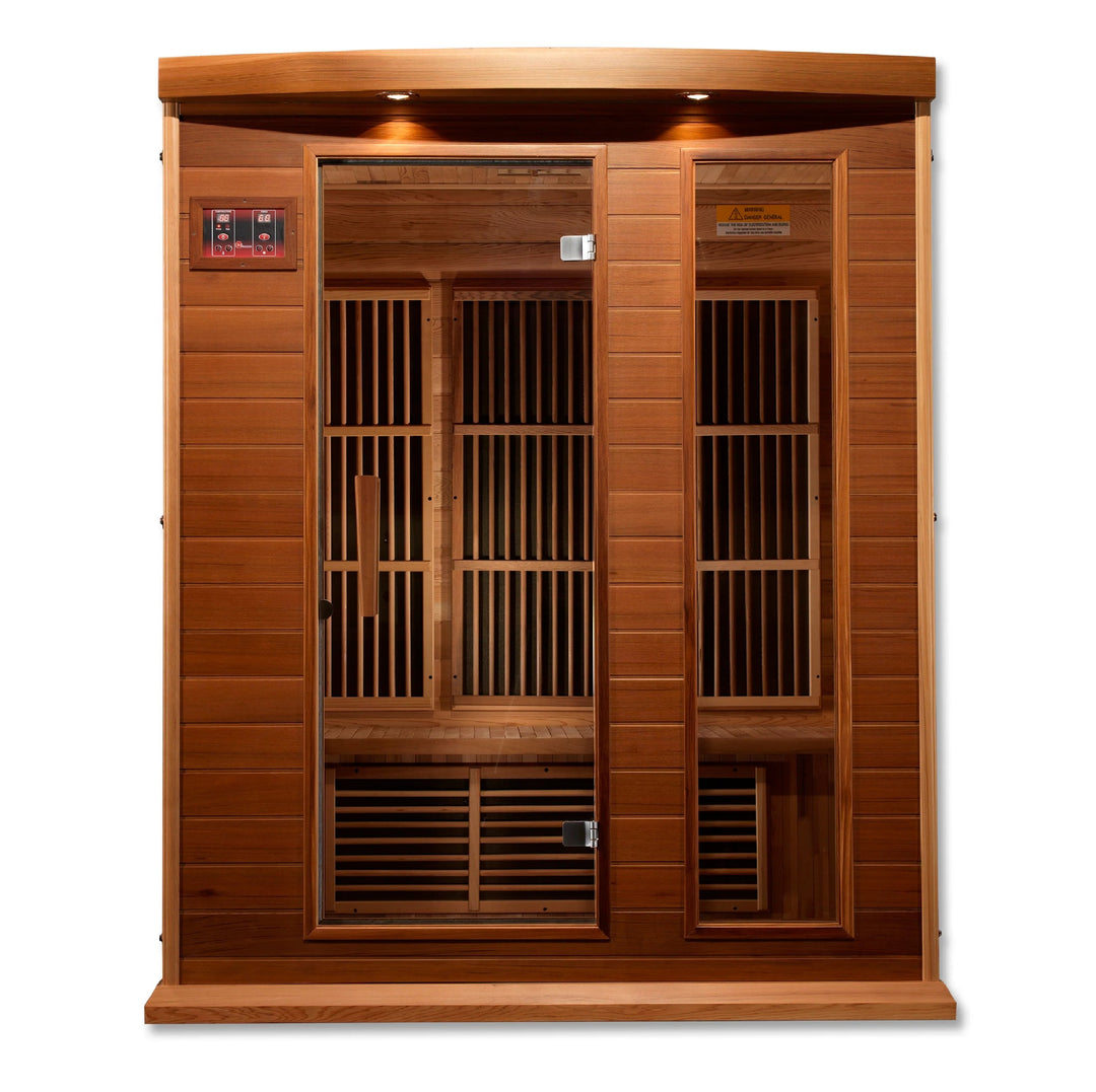 Maxxus 3 Person Low EMF Far Infrared Sauna 3 Person - Canadian Red Cedar (MX-K306-01-CED)