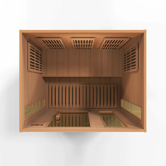 Maxxus 3 Person Low EMF Far Infrared Sauna 3 Person - Canadian Red Cedar (MX-K306-01-CED)