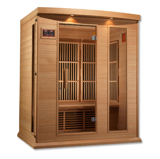 Maxxus 3 Person Low EMF Far Infrared Sauna - Canadian Hemlock (MX-K306-01)