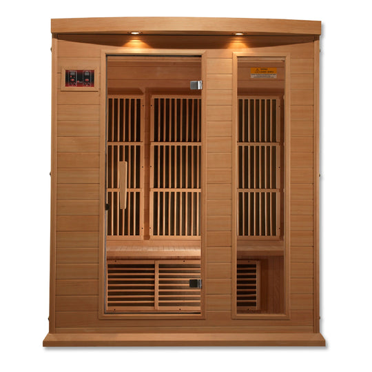Maxxus 3 Person Low EMF Far Infrared Sauna - Canadian Hemlock (MX-K306-01)