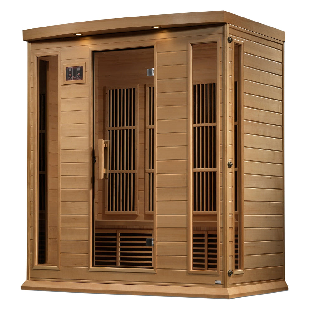 Maxxus 4 Person Near Zero EMF FAR Infrared Sauna – Canadian Hemlock (MX-K406-01-ZF)
