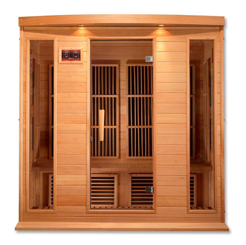 Maxxus 4 Person Low EMF FAR Infrared Sauna - Canadian Hemlock (MX-K406-01)