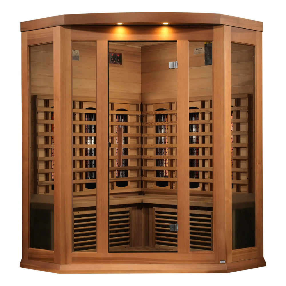 Maxxus 3 Person Full Spectrum Infrared Sauna – Canadian Red Cedar (MX-M356-01-FS CED)