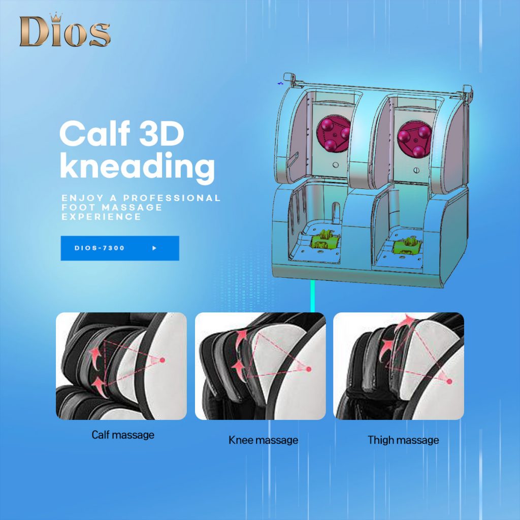 Dios Massage Chair 7D Dual Core Air Roller SL-track with 3D Calf Kneading & Voice Command Dios-7300