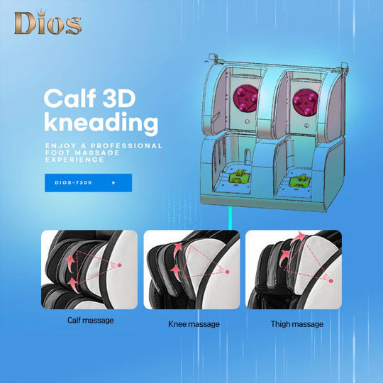 Dios Massage Chair 7D Dual Core Air Roller SL-track with 3D Calf Kneading & Voice Command Dios-7300