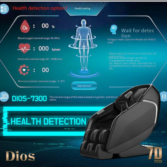 Dios Massage Chair 7D Dual Core Air Roller SL-track with 3D Calf Kneading & Voice Command Dios-7300