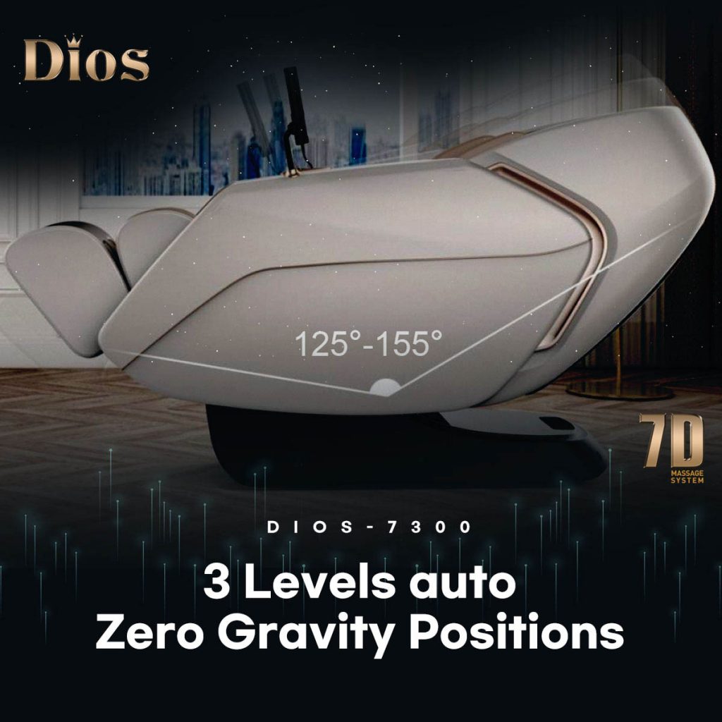 Dios Massage Chair 7D Dual Core Air Roller SL-track with 3D Calf Kneading & Voice Command Dios-7300