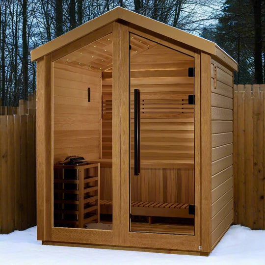 Savonlinna 3 Person Outdoor Traditional Sauna – Canadian Red Cedar Interior (GDI-8503-01)